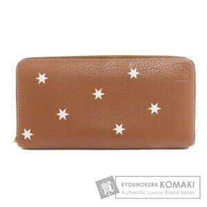 Loewe Star Motif Long Wallet Calfskin Leather
